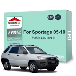 12Pcs Cars Accessories For KIA Sportage 2 MK2 JE 2005 2006 2007 2008 2009 2010 Canbus Dome License Plate LED Interior Light Bulb