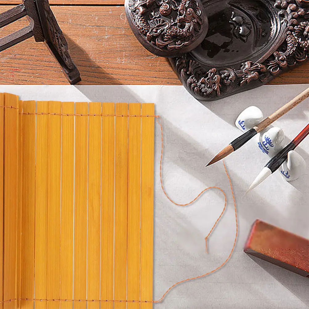 Bamboo Slip Blank Bamboo Sheet Craft Supply for DIY Handmade Menu Book Calligraphy Art Drawing Thermal Pad Desk Protector Home