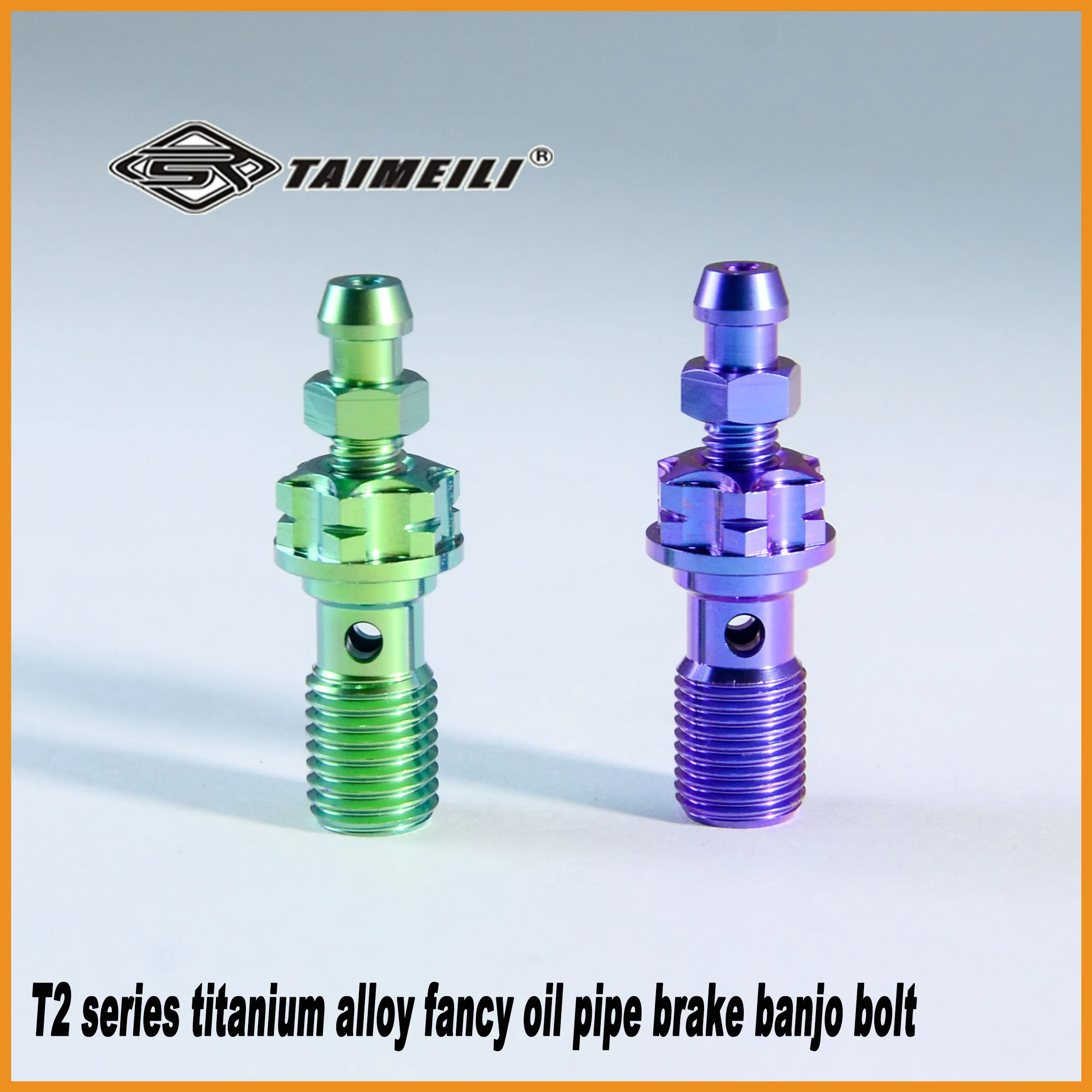 TAIMEILI 1 Stück/Motorrad-Bremssattelrohr-Titan-Schraube, dekorativer Bolzen M10 p10/1,25, grün/anodisiert blau, lila, Tuning-Teile – Detail 5