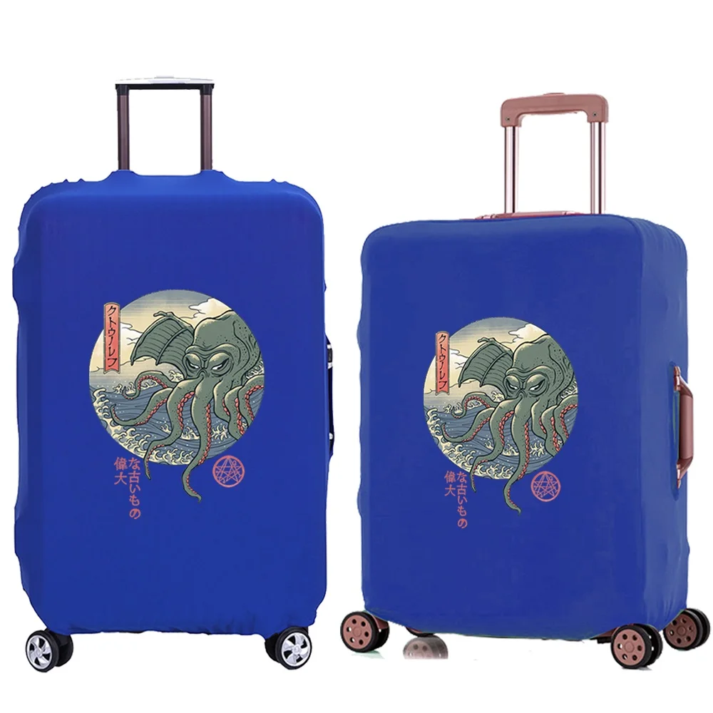 Suitcase Protective Cover Trolley Travel Suitcase Elastic Dustroof Cover Apply To 18-28 Inch Luggage Wave Series Pattern