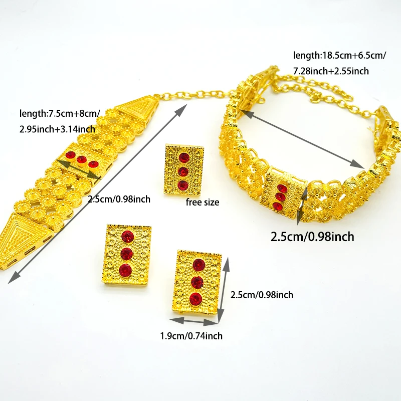 Turkey jewelry Big Nigeria Women Jewelry Sets Dubai Gold color jewelry set Bridal Wedding African  Beads Accessories Design