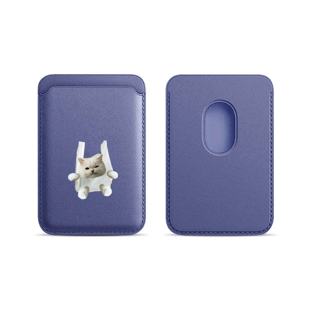 Lustige Katzen-Leder-Kartenhülle für Magnetische Hüllen, Geeignet für alle iPhones, für Magsafe-Kartenhalter, Handy-Rückentasche – Detail 20