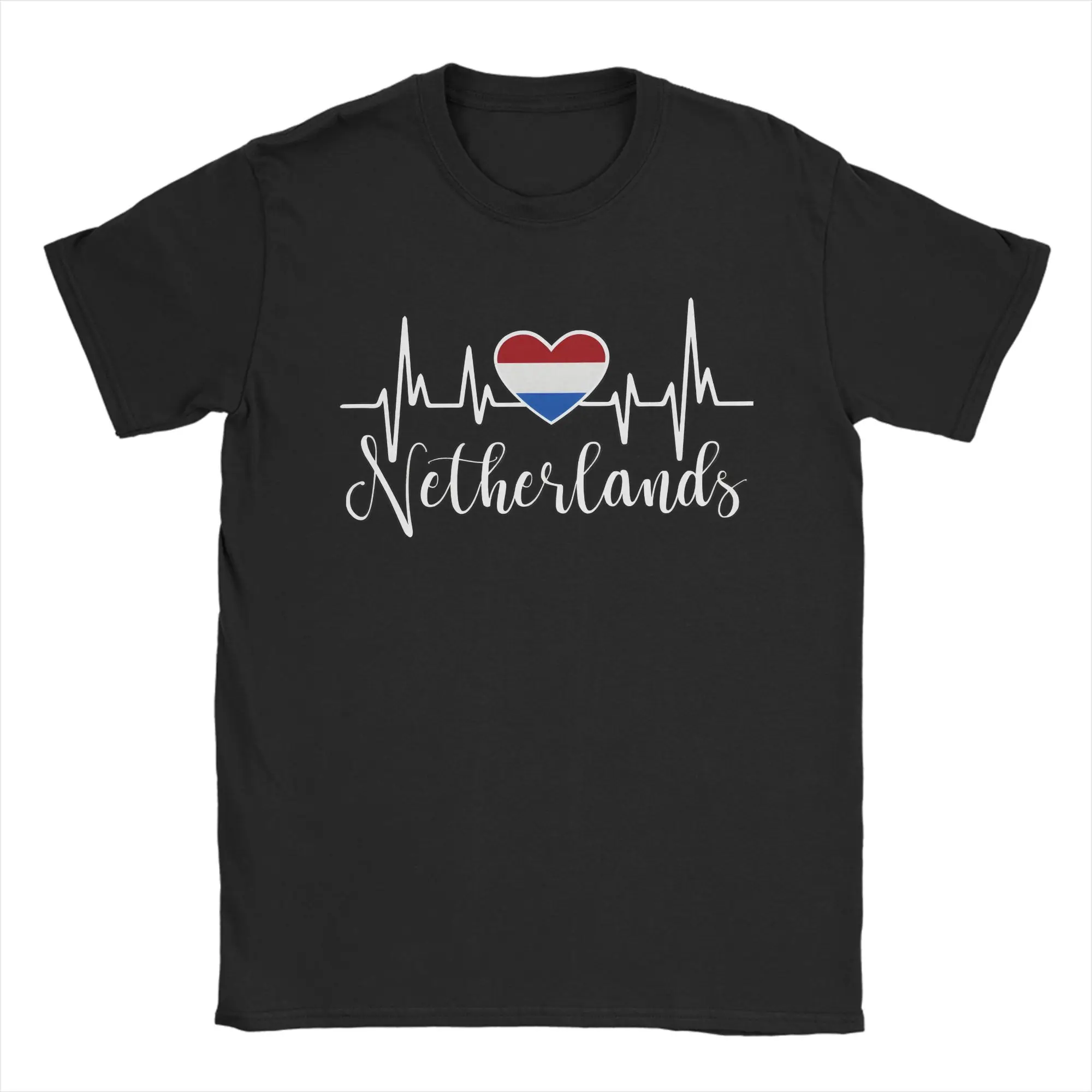 Harajuku T-Shirt Netherlands Heart 100% Cotton T-Shirts  Novelty Tshirt for Man Summer Y2K Funny Casual Short Sleeve Tops