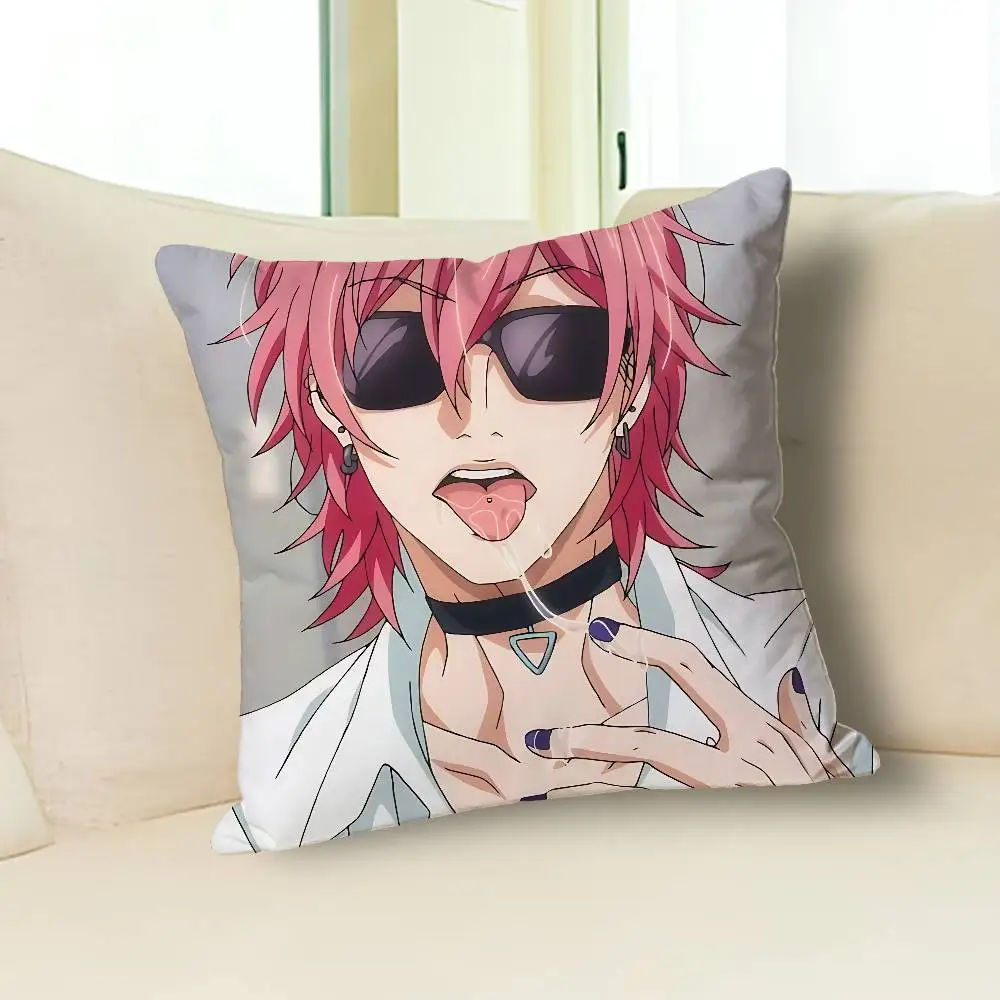 Y-Yarichin K-Kashitoo Club Polyester Printed Pillow Cover Square 30 40 45 50 60 65 cm Soft for Sofa Bed Car Home Decor
