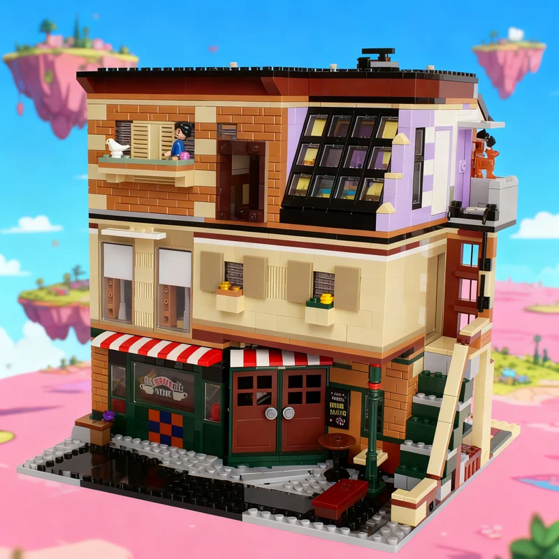 

2833pcs MOC Friends Modular Building Streetscape Model Blocks Creative DIY Gift Display Decor Assemble Premium Adult Kids Desk