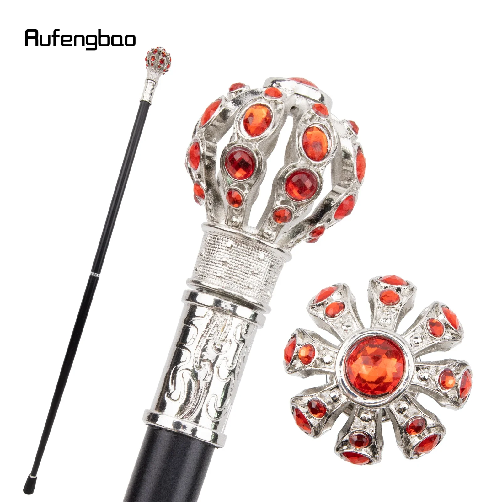 

White Red Ball Fashion Walking Stick Decorative Stick Cospaly Vintage Party Performance stage Cane 93cm