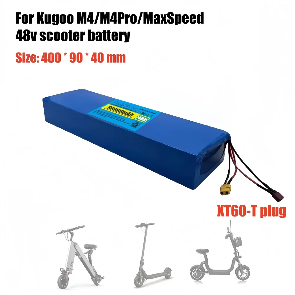 48V 10Ah 13S4P 18650 Battery Pack for Kugoo M4/M4Pro/MaxSpeed 14000mAh Battery Pack Electric Scooter with BMS Board Battery Pack