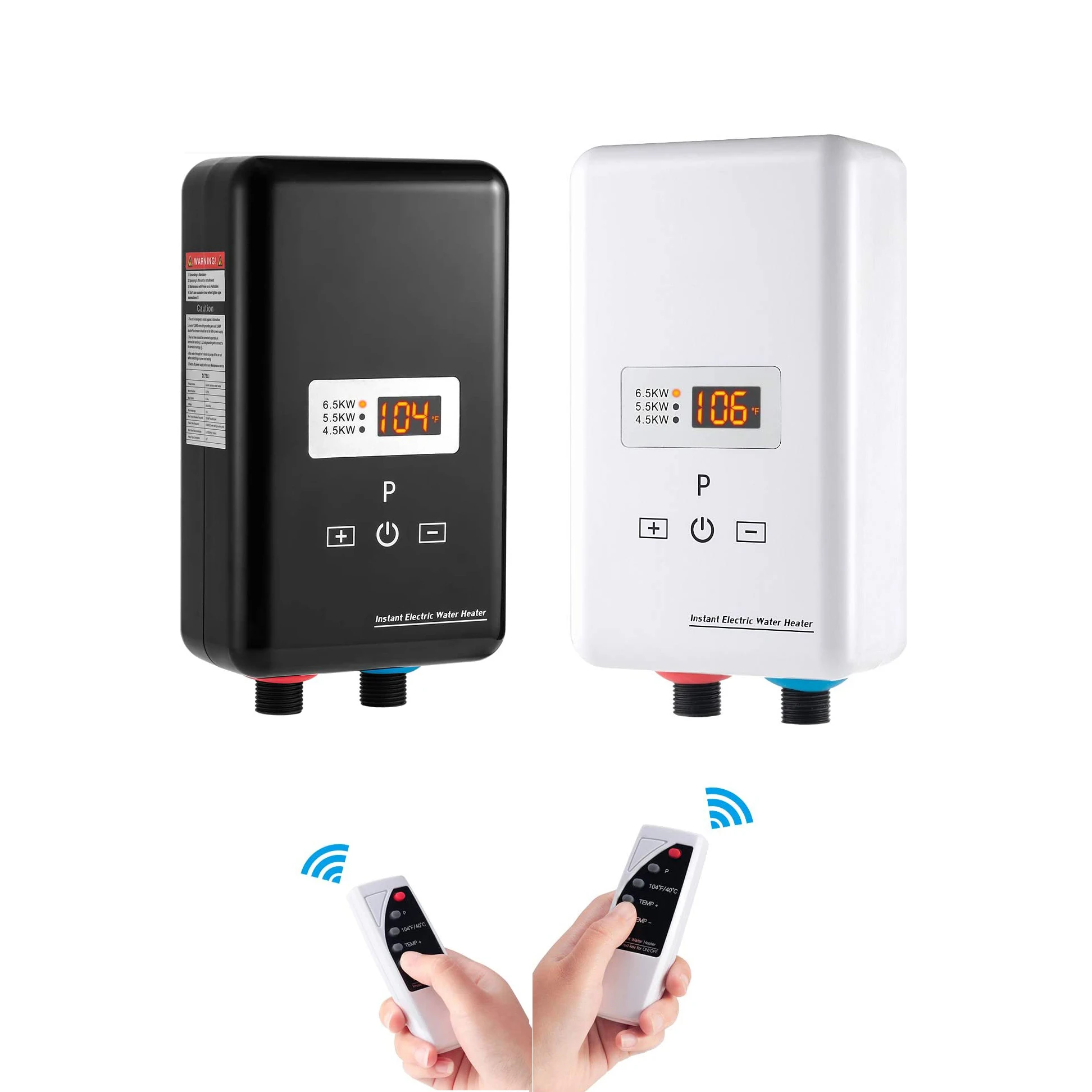 Magnetic Induction Instant Tankless Electric Water Heater 220V Plastic Remote Control IPX4 Waterproof Hotel Household Outdoor