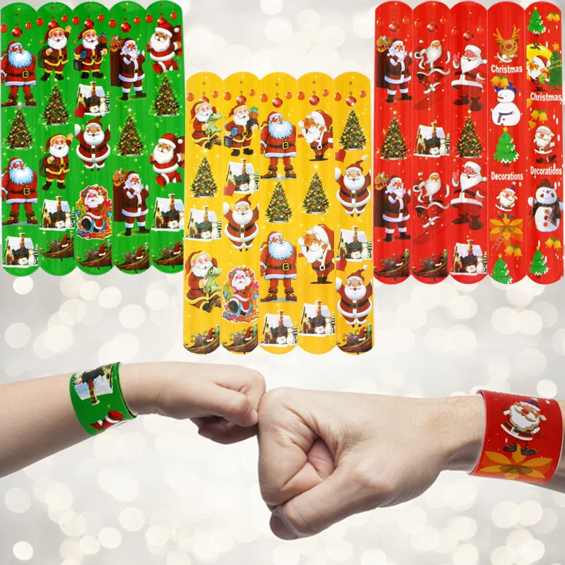 Cartoon Unicorn Slap Pulseiras para Crianças, Círculo Clap, Animal, Sereia, Dinossauro, Birthday Party Supplies, Brinquedos de decoração, Presentes, Menina, 10Pcs