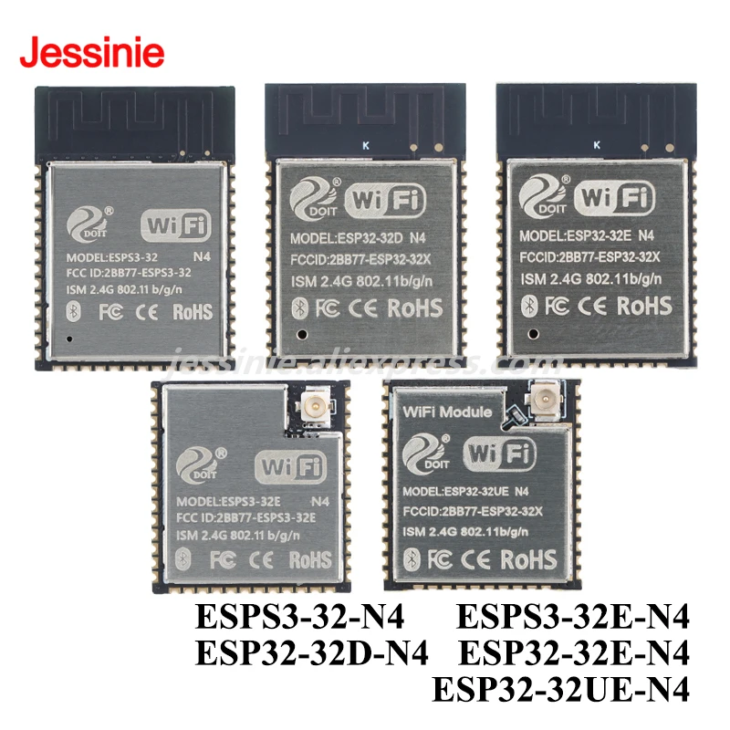 5pcs/1pc ESPS3-32-N4 ESPS3-32E-N4 ESP32-32D-N4 ESP32-32E-N4 ESP32-32UE-N4 32-bit Dual-core MCU BLE 5.0 WiFi Module