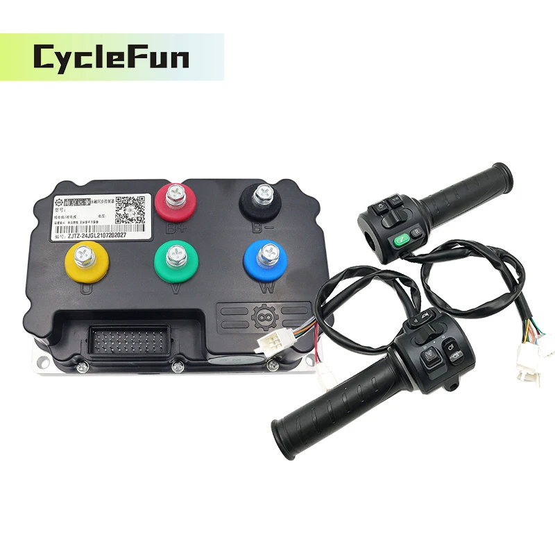 

Fardriver ND72300 DC 100A 2KW-3KW Контроллер синусоидальной волны PMSM Hub с комплектом для переоборудования дроссельной заслонки T08