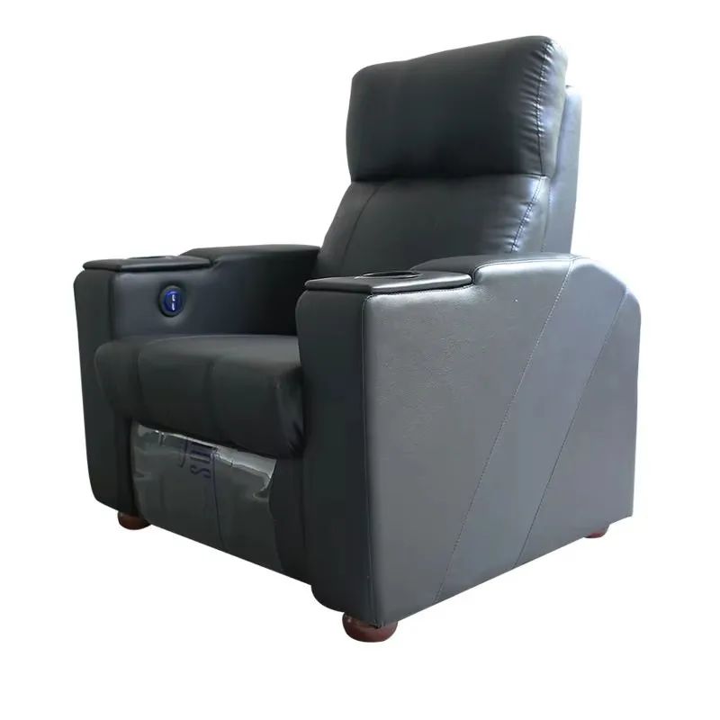 Luxury Leather Cinema Sofas Recliner Seating for Home Theater Room, High End Cinema Sofa for Private Cinema and VIP Lounge