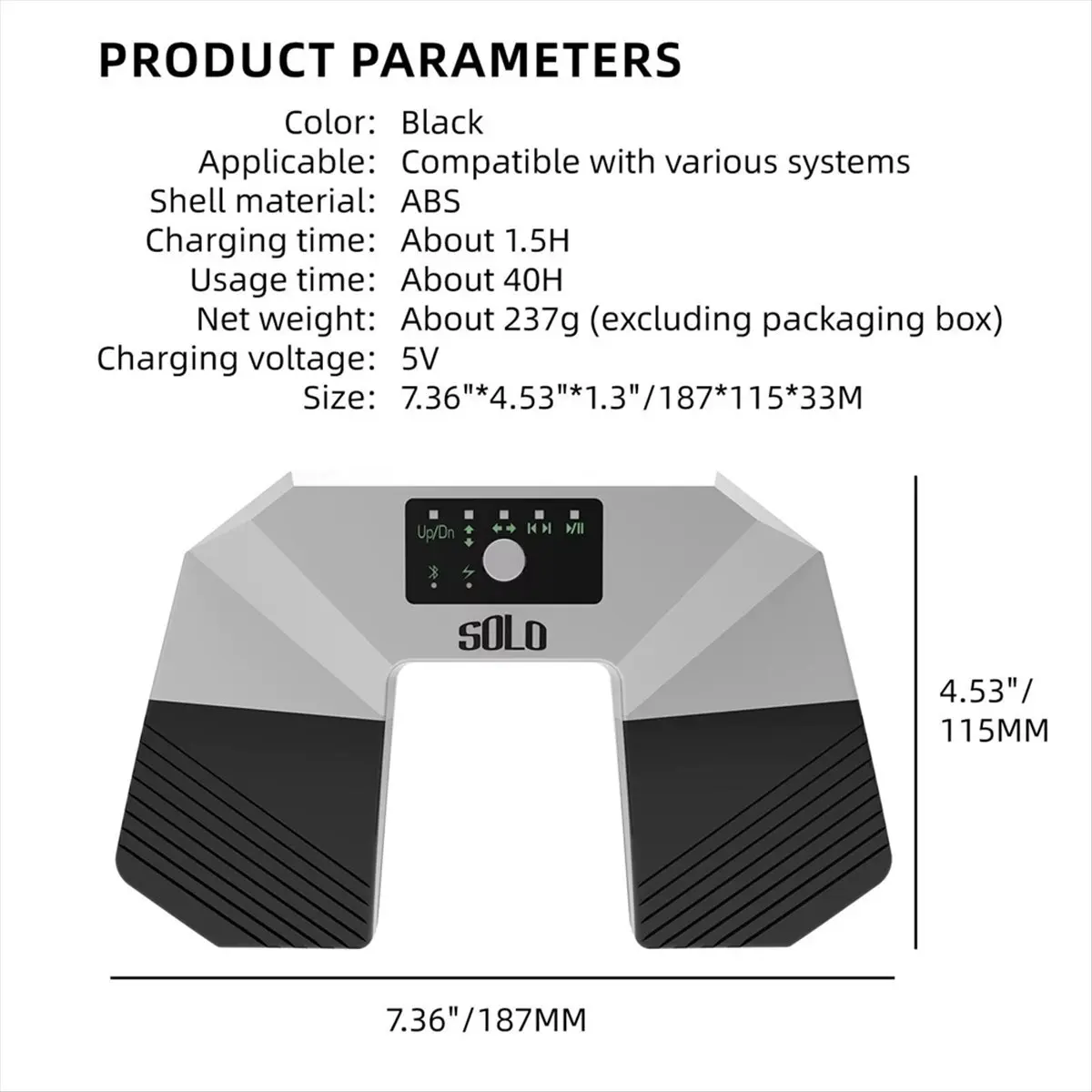 A14M SOLO -181 Wireless Page Turner Pedal Bluetooth Pedal Page Turner Tablet Smartphones App Controller Silent