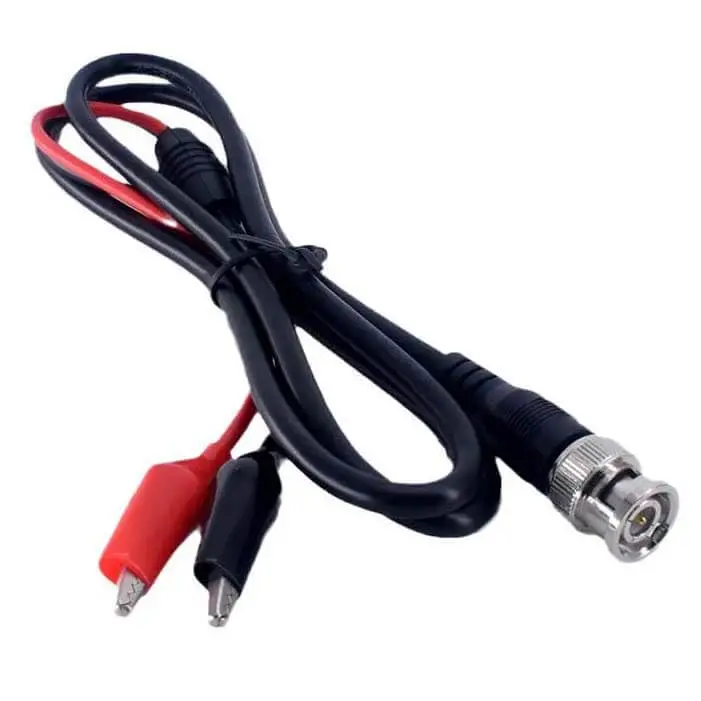 BNC Male to Two Alligator Clip Q9 Test Cable Oscilloscope Cable 1 Meter