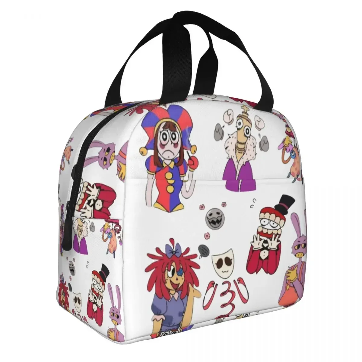 The Amazing Digital Circus Kinger Justin Bieber Bolsa de almuerzo aislada Bolsa térmica Contenedor de comida Caja de almuerzo portátil Tote School