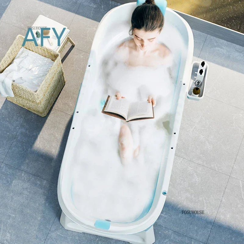 New Plastic Bathtub for B&B for Large Sturdy Sauna Bathtubs with Lid Modern Thickened Portable Bathroom Products for Home