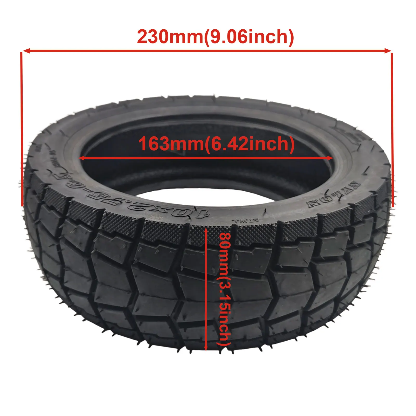10X2.75-6.5 Thickened Wear-resistant Off-Road Tires, Front and Rear Wheel Replacement Tires for Kukirin G2 Electric Scooter
