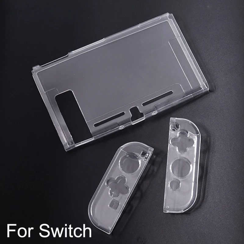 Transparente tpu caso macio joycon capa protetora para nintendo switch oled console ns joy-con cristal volta protetor completo