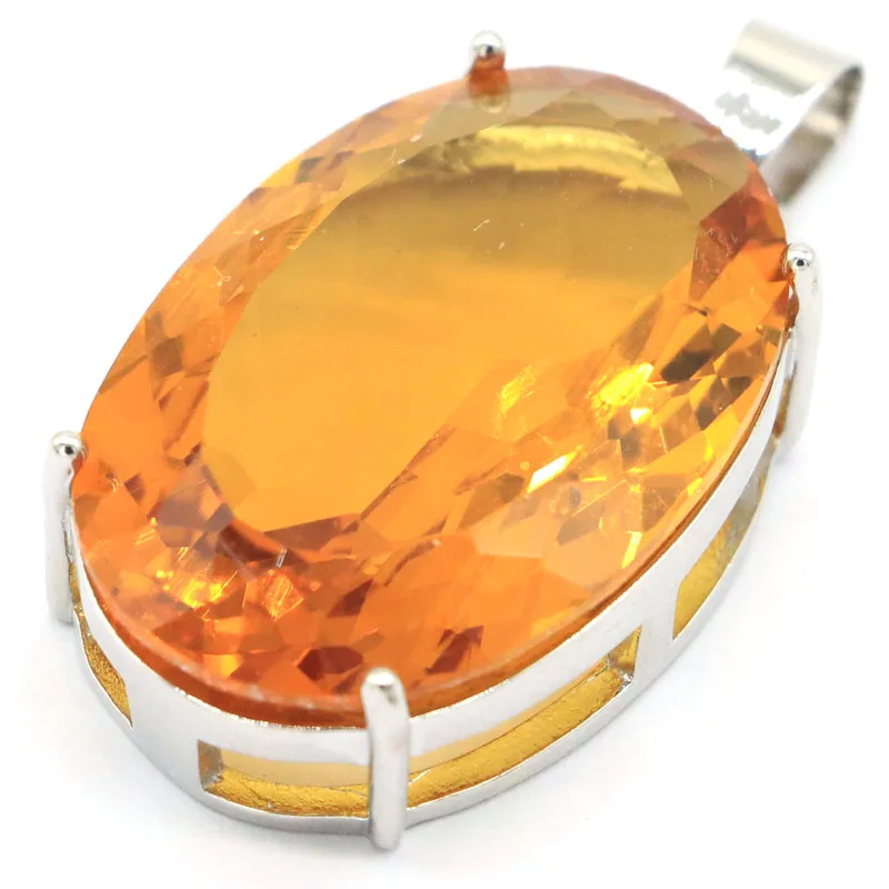 Buy 5 Get 1 Free 40x20mm Eye Catching 11.5g Big Gemstone Golden Citrine Pink Tourmaline London Blue Topaz Silver Pendant