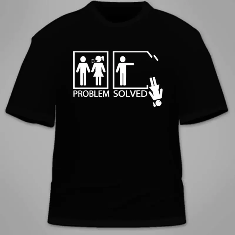 Problem Solved T-Shirt. Funny College Girlfriend Wife Husband Gift Awesome Push