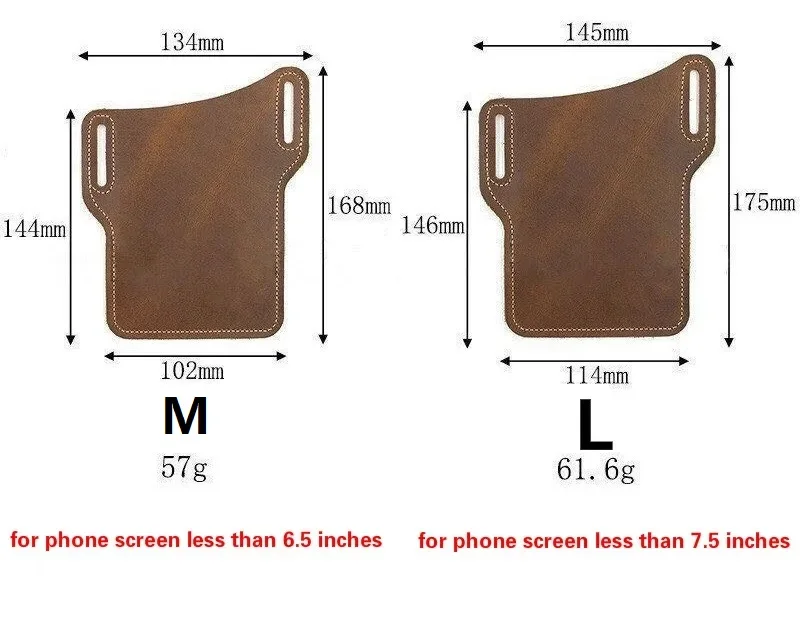 Vintage Genuine Leather Cellphone Loop Holster Case Mens Belt Waist Bag Phone Case Phone Wallet Pouch for Samsung for IPhone