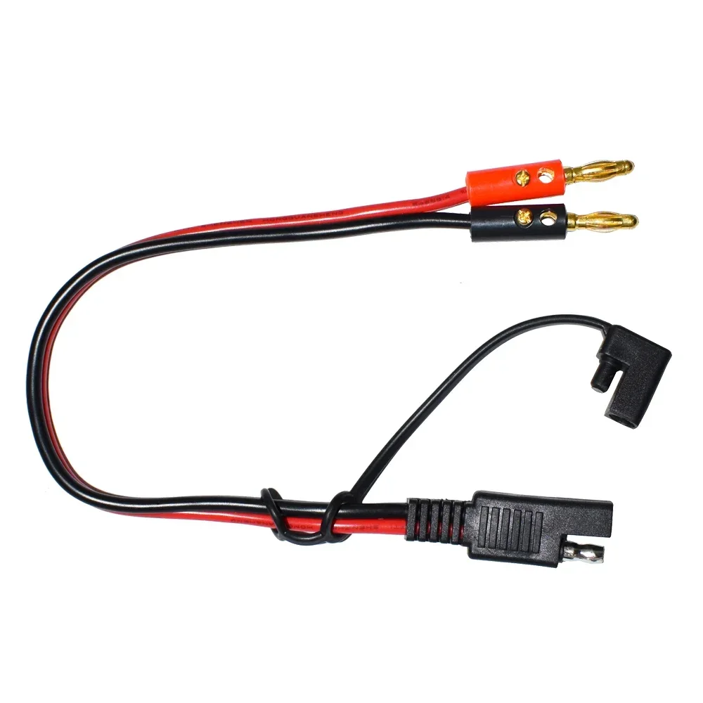 

14AWG 30cm SAE to 4mm Bullet Banana Plugs Battery Charge Cable for Automobile and Solar Panel Charger Connector Cable