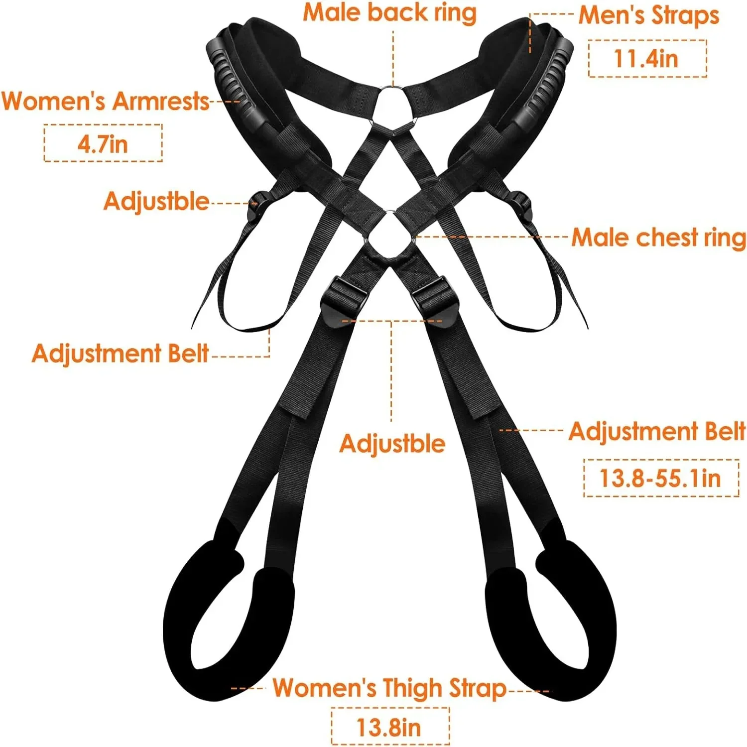 BDSM Sex Swing Set with Bondage Love Slings for Couples Adjustable Strap Adult Sex Toy Soft Plush Padding Mat Sex Restraints Toy - Image 2
