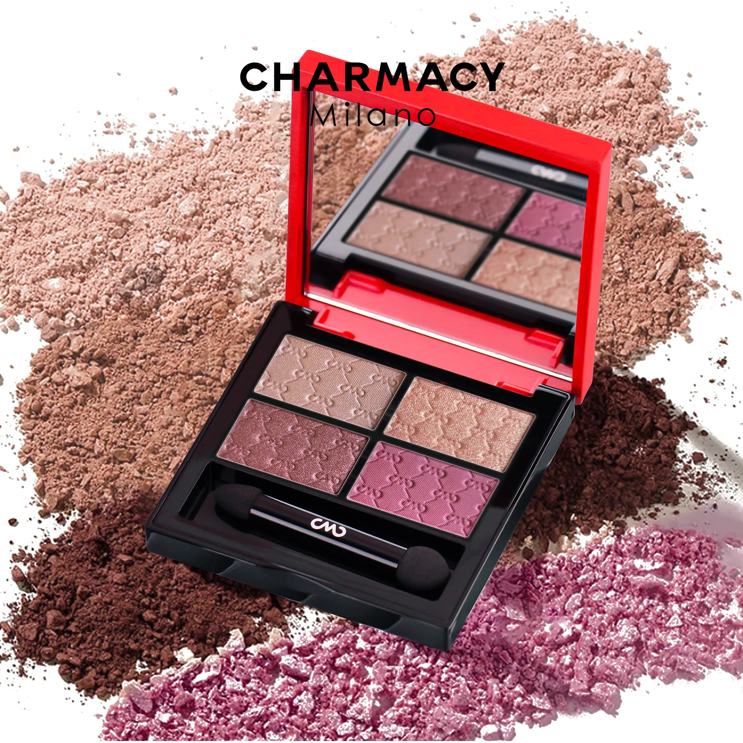 CHARMACY 4 Color Fashion Matte Eyeshadow Satin Bronzer Professional Eye Shadow High Quality Long-lasting Waterproof Eyes Makeup