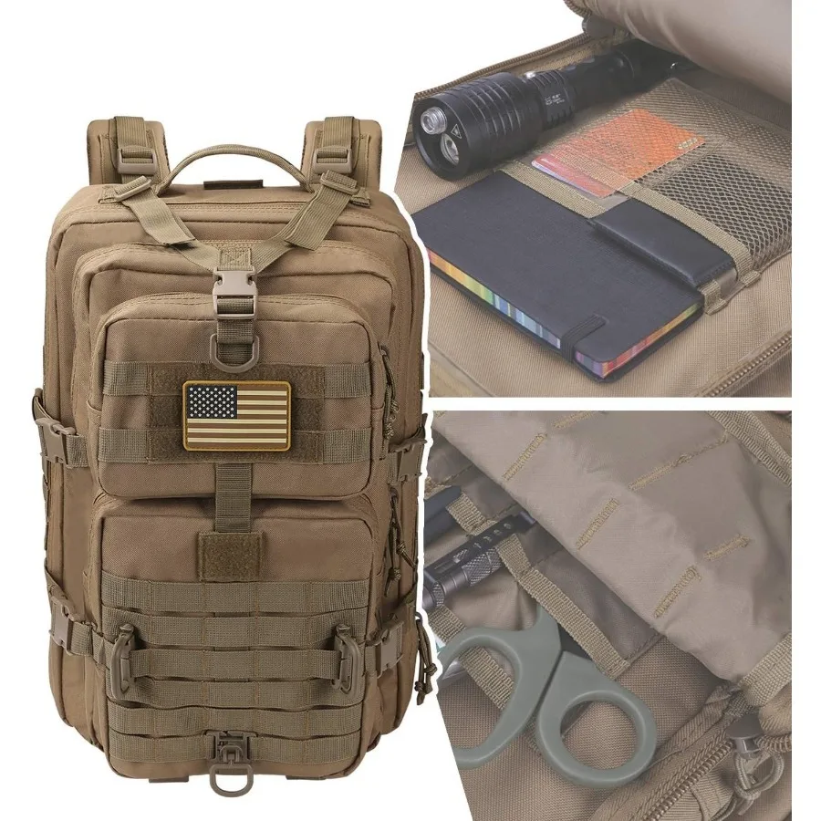 Mochila de 50L/30L, paquete de asalto militar para hombres, bolsa de insectos de 3 días, mochila Molle para acampar, mochila deportiva al aire libre, mochilas