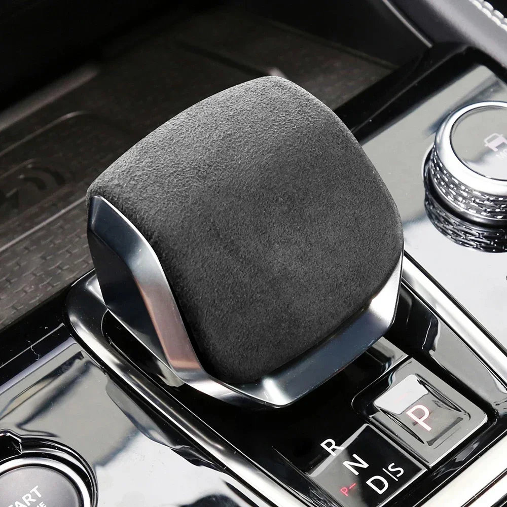 

For Jaguar XFL F-PACE 2021 2022 Gear Lever Collar Shifter Handle Knob Cover Suede Interiors