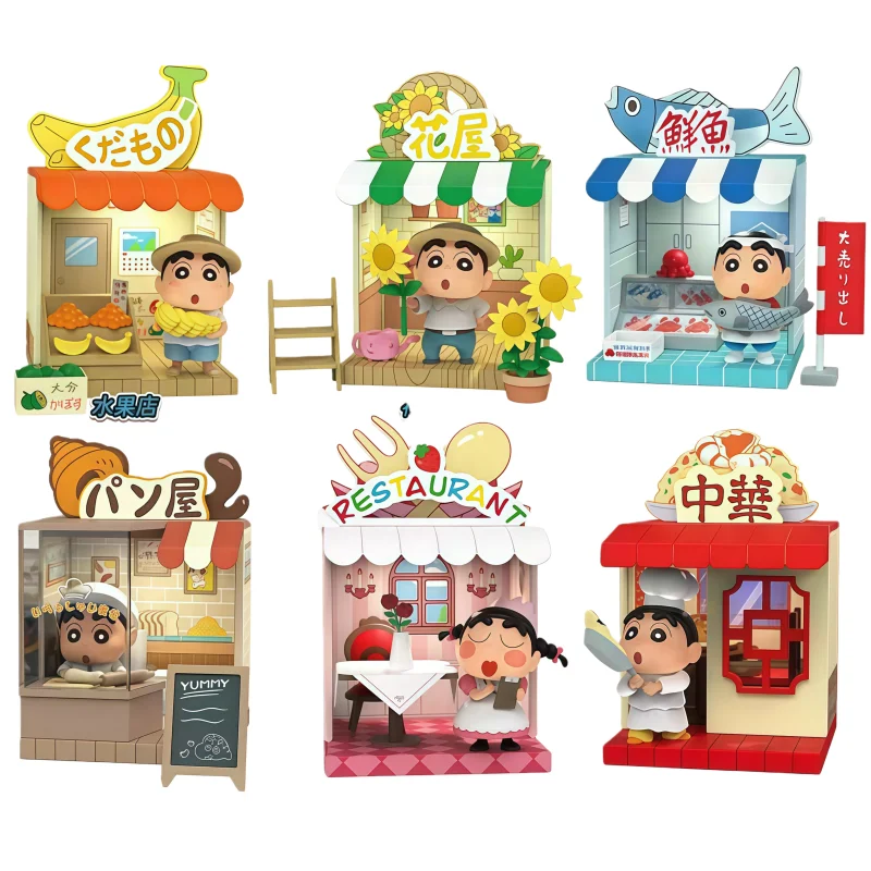 Nuevas Figuras Coleccionables Originales de la Serie Crayon-Shin Chan's Shop, Caja Misteriosa Sorpresa, Regalos de Cumpleaños