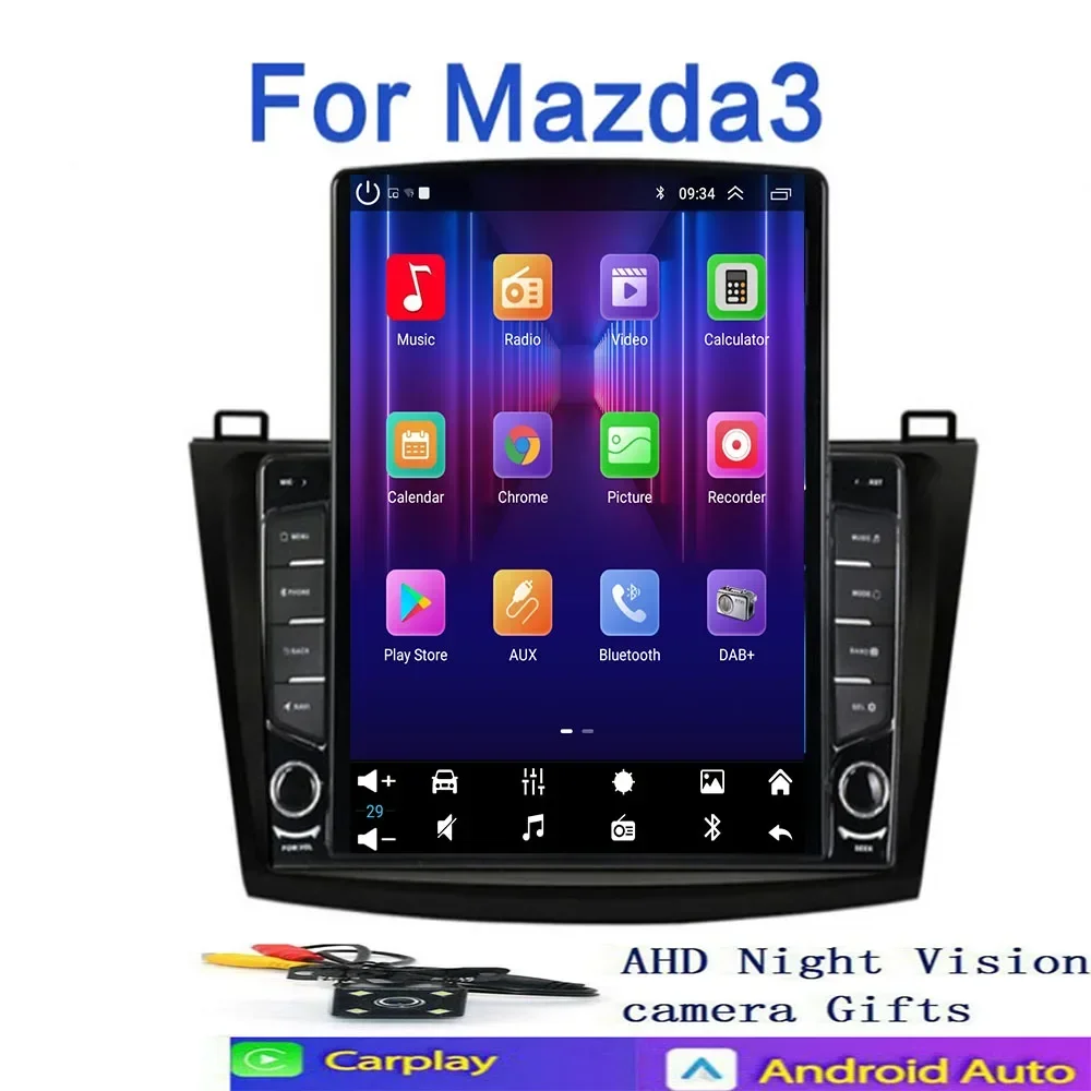 8 + 128G راديو السيارة ثماني النواة لمازدا 3 2010 2011 2012 2013 Carplay 5G مشغل فيديو الوسائط المتعددة GPS 2din Autoradio أندرويد السيارات BT