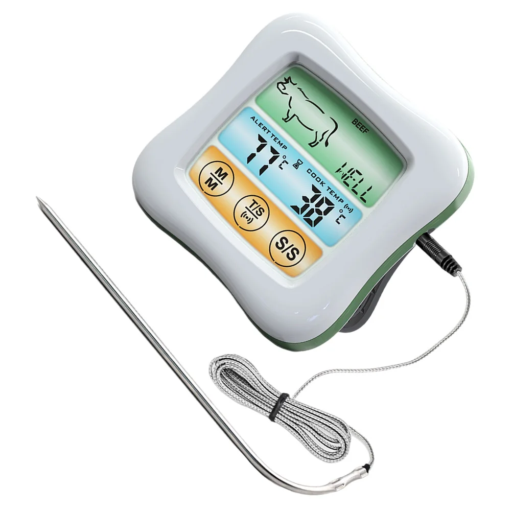 

Touch Screen Food Thermometer 304 Stainless Steel Digital Kitchen Meat Cooking Tool Temperature Controller For Chicken Turkey