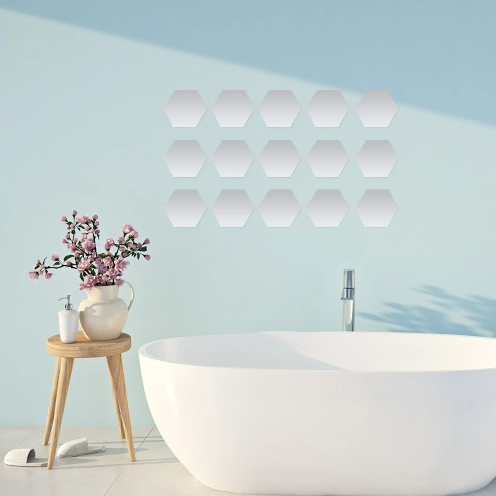 

Diy Mirror Sticker PET Acrylic Wall Poster Bathroom Waterproof Decal Self Adhesive Home Party Decoration Tile Door Window Closet