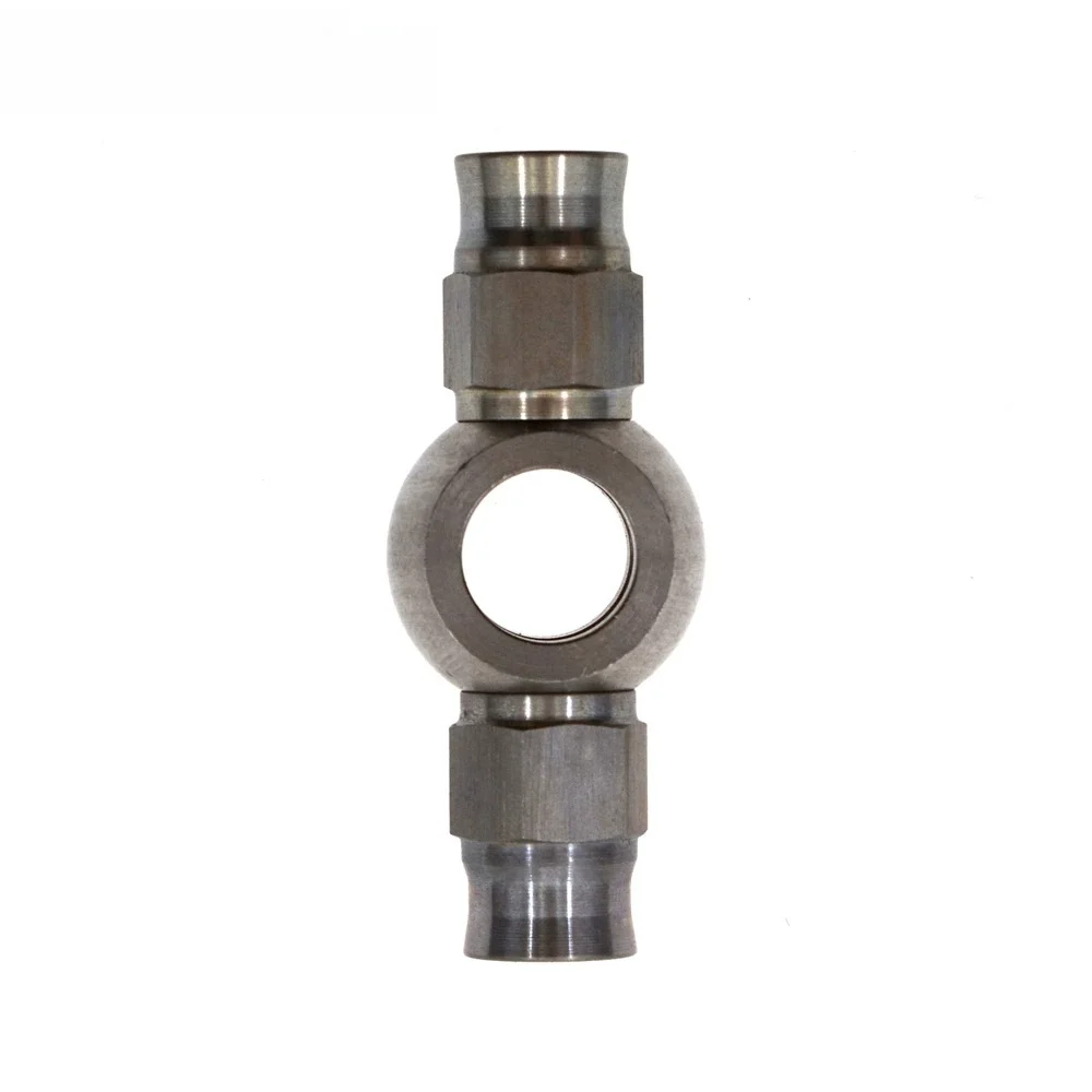 Car Modified Brake Steel Throat Interface Stainless Steel Fish Eye Two-way Connector AN3-10.2