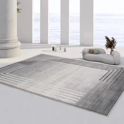 Simple Carpet Light Luxury Style Gray Sofa Coffee Table Anti Slip Rug Living Room Large Area Mat Bedroom Bedside Kitchen Mats