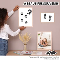 4/32 Pcs Inkless Baby Handprint Kit Pet Dog Footprint Handprint Pad Clean Touch Ink Pad Kits for Feet and Hands Family Keepsake 6