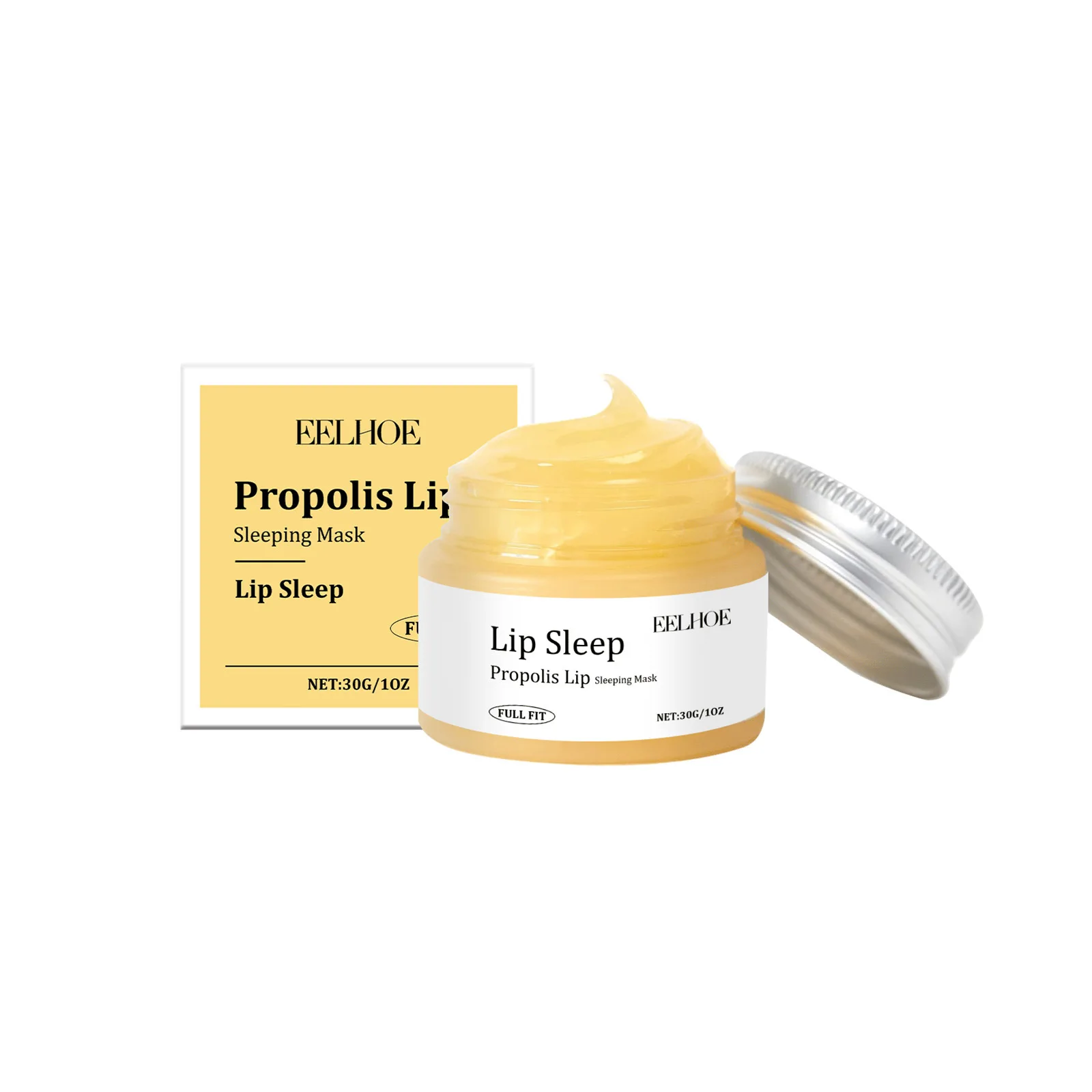 EELHOE Propolis Night Lip Mask Nawilżający i nawilżający złuszczający przeciw zamarzaniu i spierzchnięciom Naprawa skóry Balsam do ust 30g