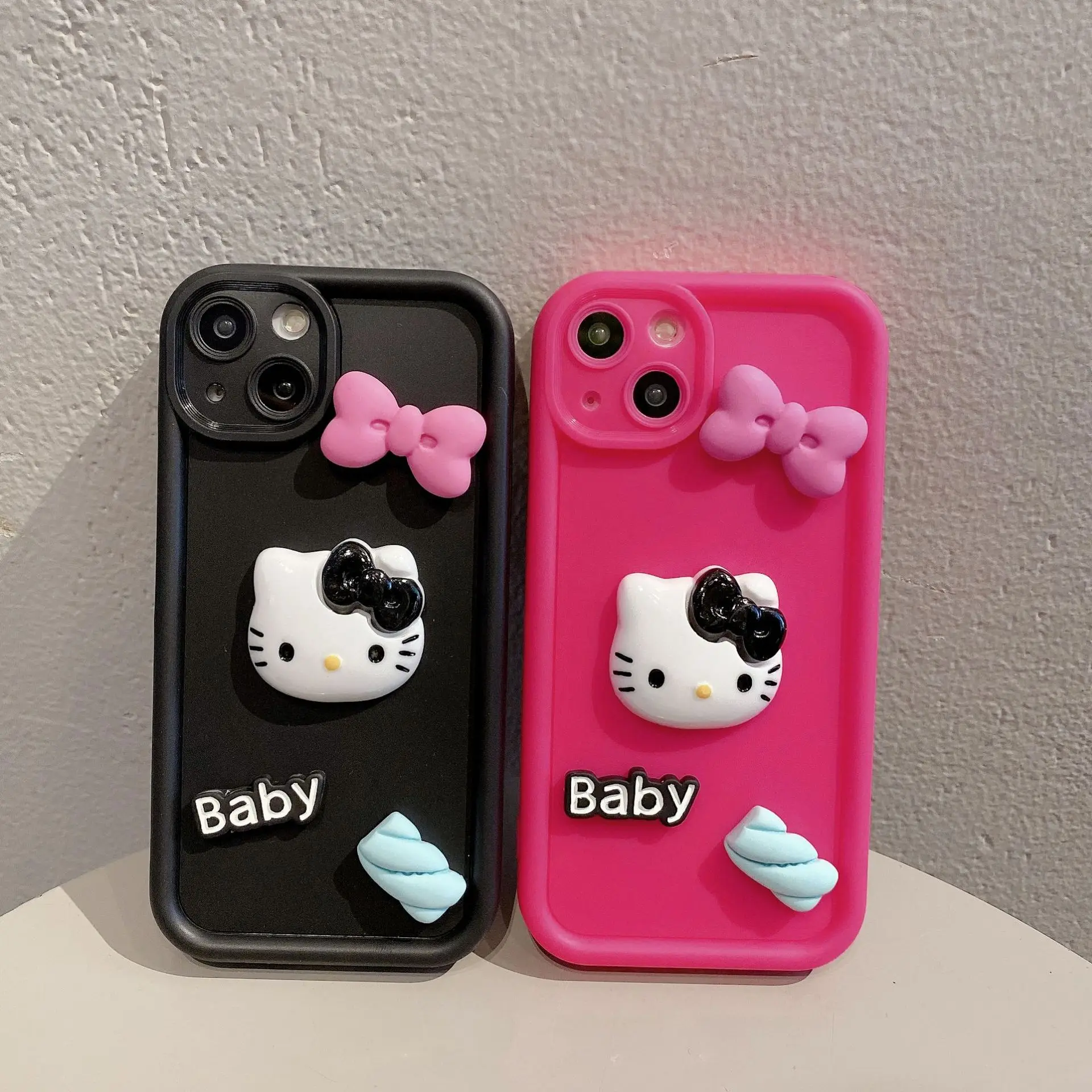 Sanrio Ins Hello Kitty Kawaii Phone Case For iPhone 16 15 14 13 12 11 Pro Max Girl Anti-fall Shockproof Silicone Soft Y2K Cover