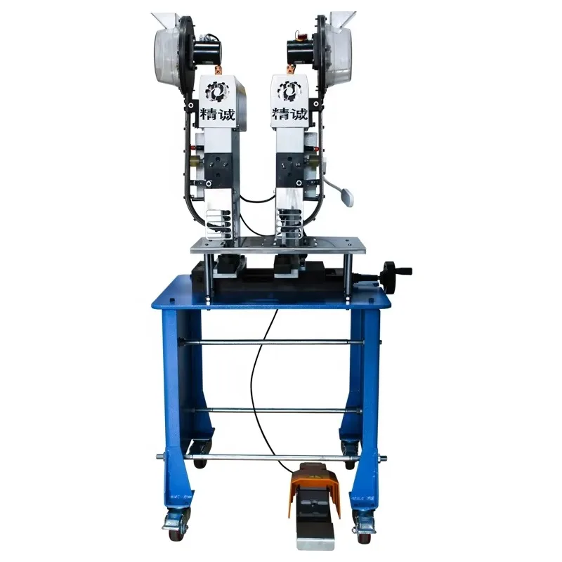 Automatic Double Heads Eyelet Grommet Setting Machine With Or Without Washers