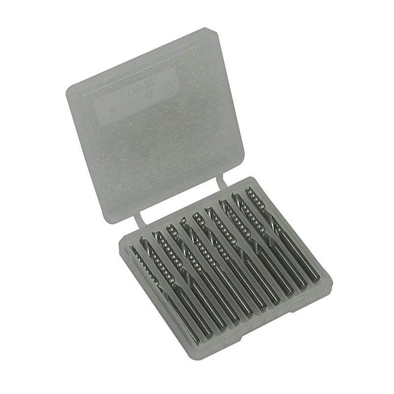 1/8 "router di CNC di fresatura trapano bit 22 millimetri lungo CEL Acrilico Legno Pvc 1LX3. 22 cutter foratura kit per la macchina del router di legno