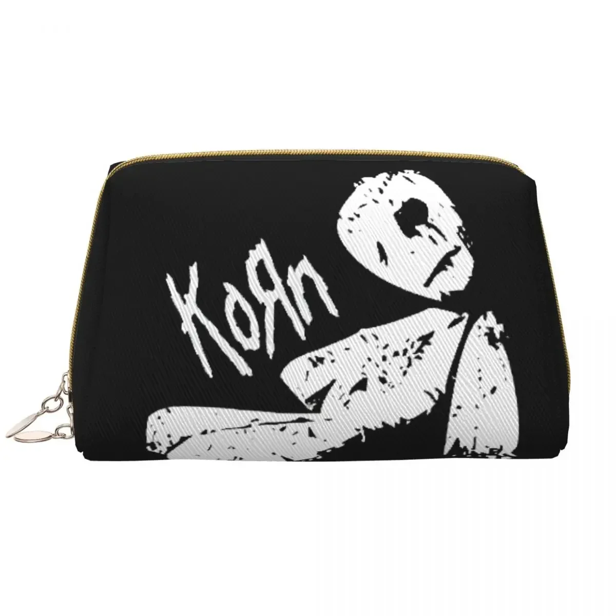 

Fashion Korns Alternative Metal Rock Band Travel Toiletry Bag Women Makeup Cosmetic Organizer Beauty Storage Dopp Kit