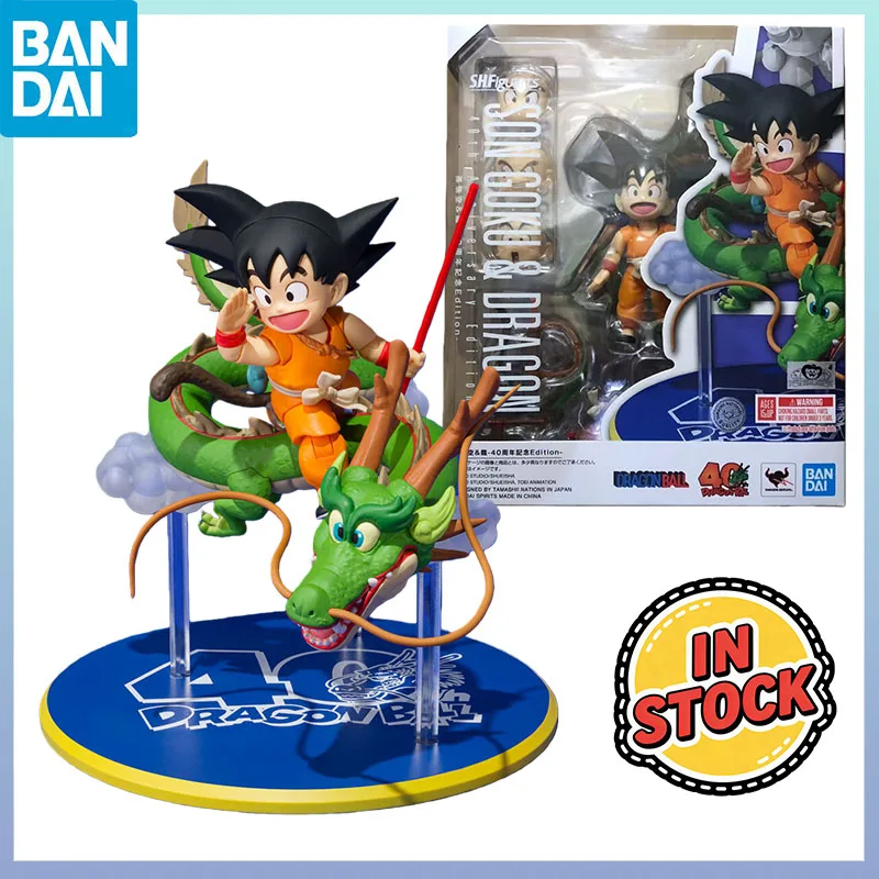 

BANDAI в наличии Dragon Ball Son Goku S.H.Figuarts Son Goku & Dragon — издание для сборки моделей 40-летия, комплект аниме-мультфильма