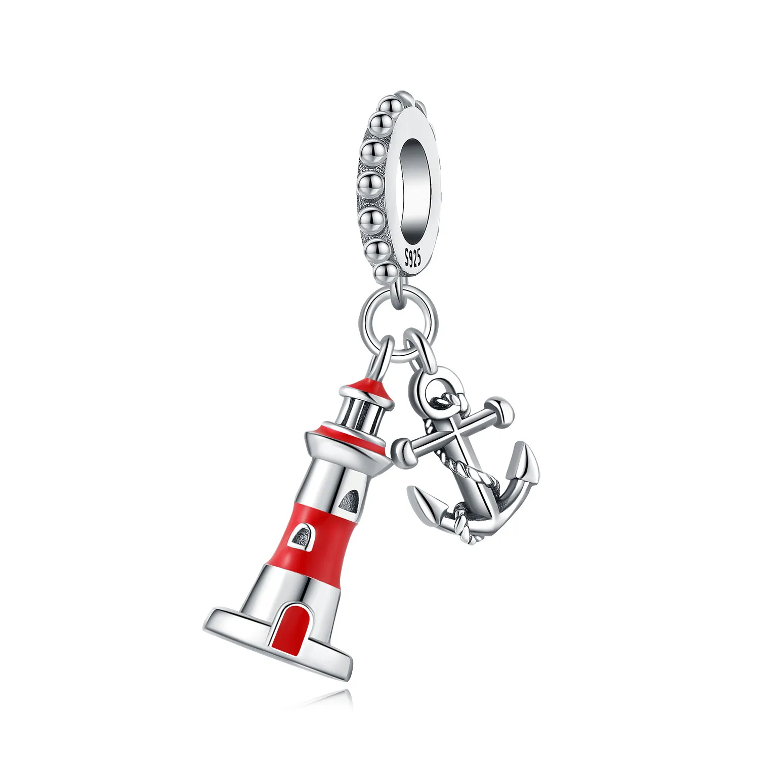 Orstarry S925 Sterling Silver Charm Treasure of the Deep Watchtower Anchor Pendant For Bracelet DIY Jewelry Making Women Gift