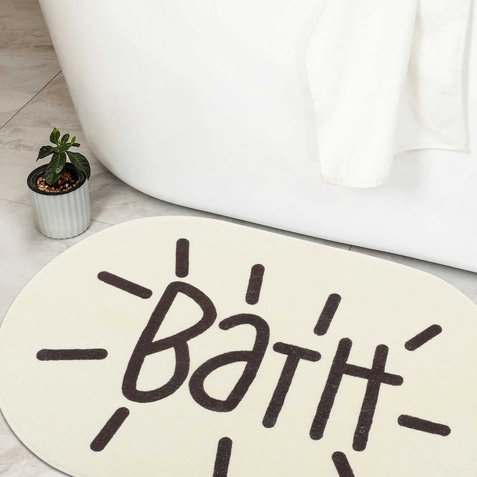 

Floor Mat Absorbent Bath Quick drying Non slip Imitation Cashmere Soft Indoor Bathroom Mats Decorative Anti skid Water