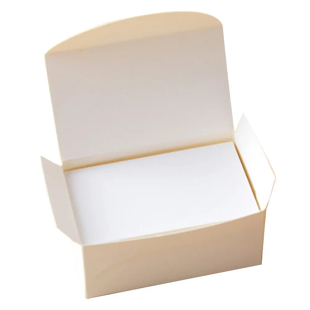 100pcs Double-sided Blank Kraft Paper Business Cards Word Card Message Card DIY Gift Card (white)