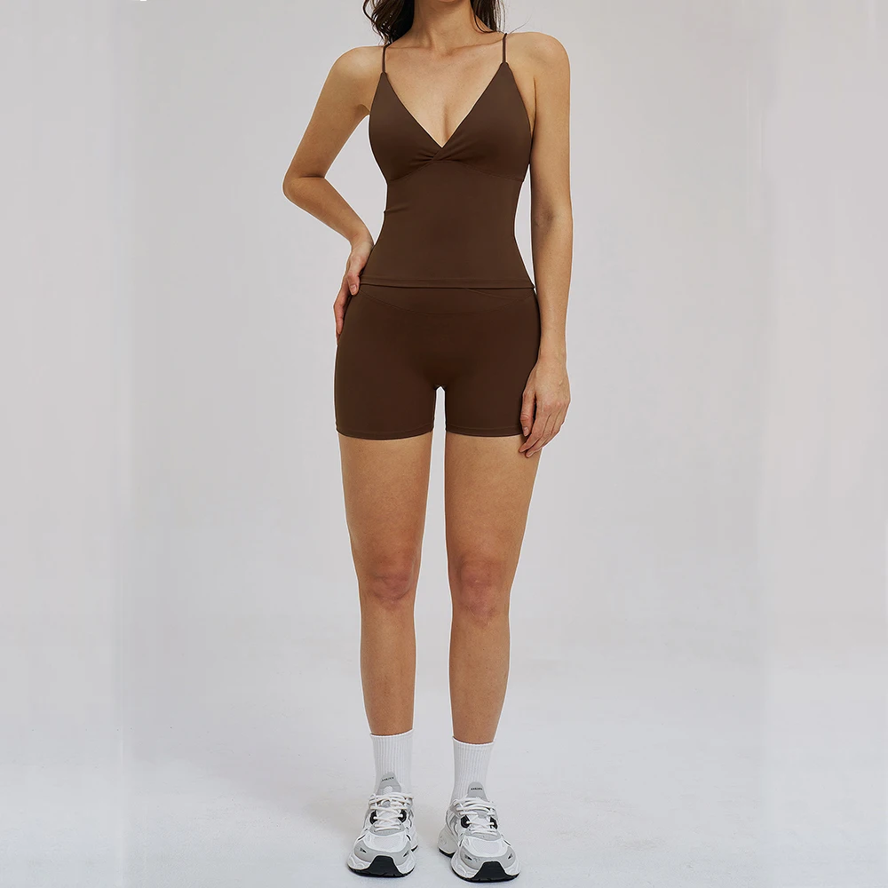 2 Pieces Yoga Suit for Women Tracksuit Fitness Outfits Gym Clothes Sports Bra Matching Summer Shorts Workout Sets Gym Set Outfit