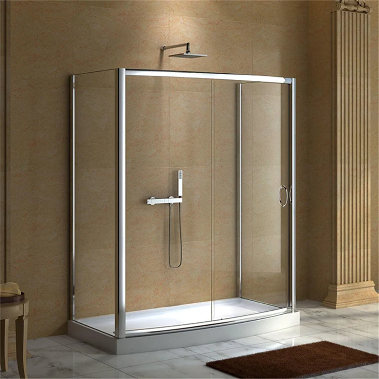

Durable High-Performance Frameless Square Shower Panel with Rectangle Tray Shower Curtain Set for Hotel Bathroom