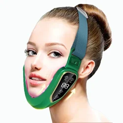 Máquina de estiramiento Facial para rejuvenecimiento de la piel, masajeador Facial Ems, removedor de doble mentón en V, dispositivo de belleza, compresa caliente