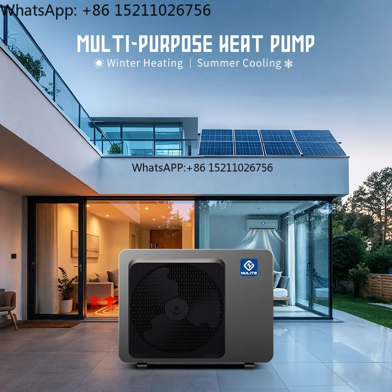 Nulite SG Ready R290 10kW Photovoltaic Monobloc Heat Pump with WiFi and Multi-Language Controller for Europe Home Heating